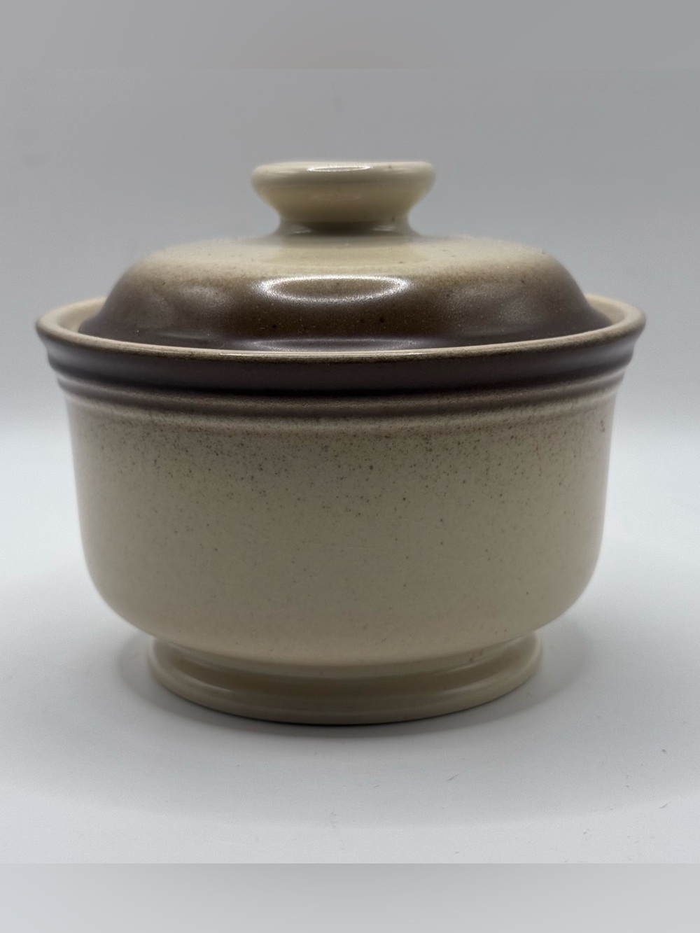 Wallace Heritage Painted Desert Collection Vintage Stoneware Sugar Bowl/Lid, EUC